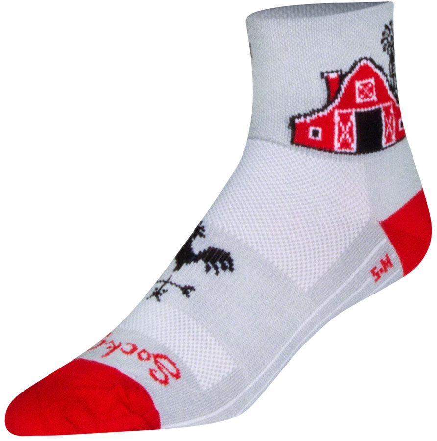 SockGuy Classic Barn Socks - 3" White Small/Medium Socks SockGuy   