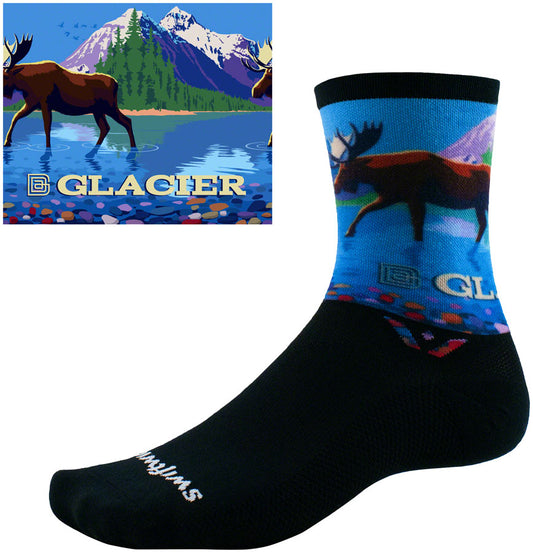 Swiftwick Vision Six Socks - 6" Impression Glacier Small Socks Swiftwick   