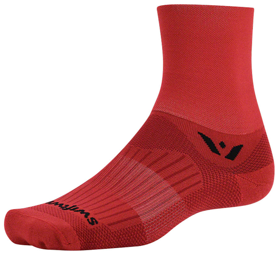 Swiftwick Aspire Four Socks - 4" Red Small Socks Swiftwick   