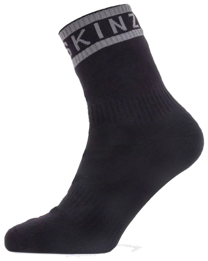 SealSkinz Mautby Waterproof Ankle Socks - Black/Gray Large Socks SealSkinz   