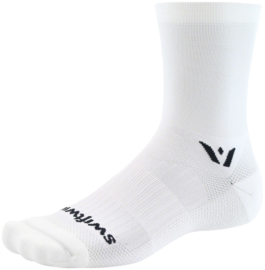 Swiftwick Aspire Five Socks - 5" White X-Large Socks Swiftwick   