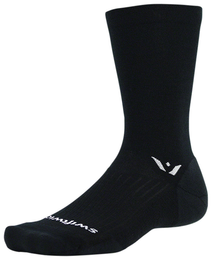 Swiftwick Pursuit Seven Socks - 7" Black Large Socks Swiftwick   