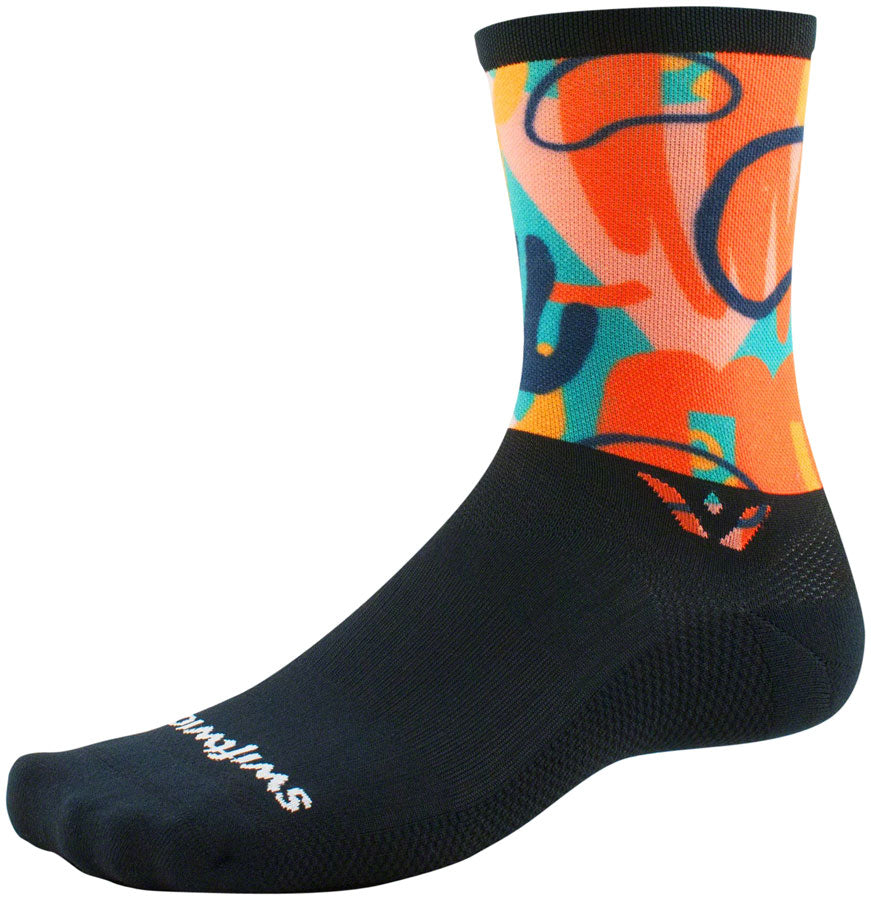 Swiftwick Vision Six Impresssion Socks - 6" Doodle X-Large Socks Swiftwick   