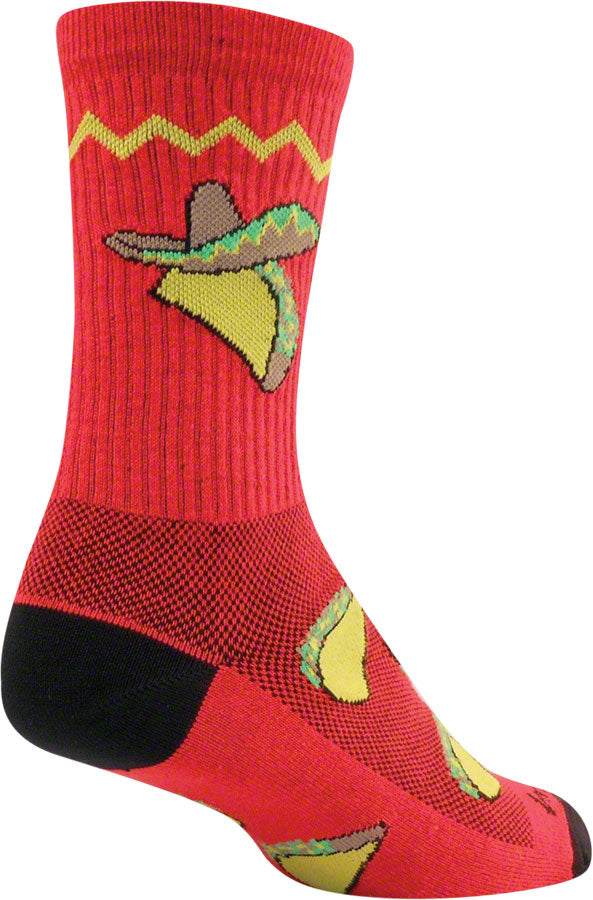 SockGuy Crew Taco Socks - 6" Red Large/X-Large Socks SockGuy   