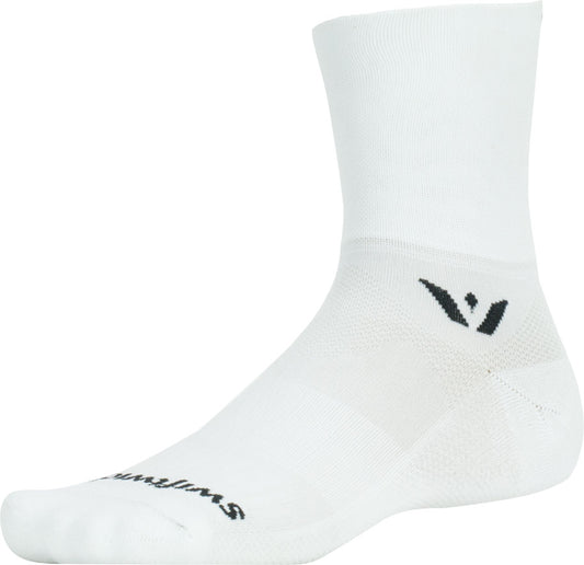 Swiftwick Aspire Four Socks - 4" White Small Socks Swiftwick   