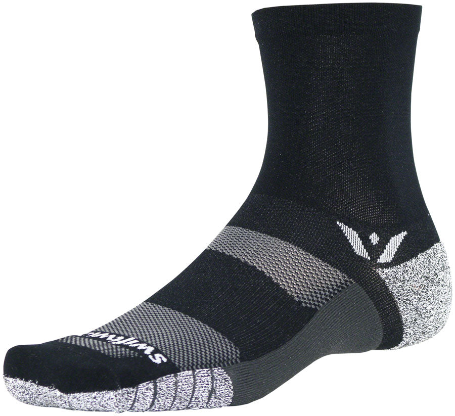 Swiftwick Flite XT Five Socks - 5" Black Medium Socks Swiftwick   