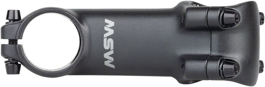 MSW 25 Stem - 90mm 31.8 Clamp +/-25 1-1/8" Aluminum Black Stems MSW   