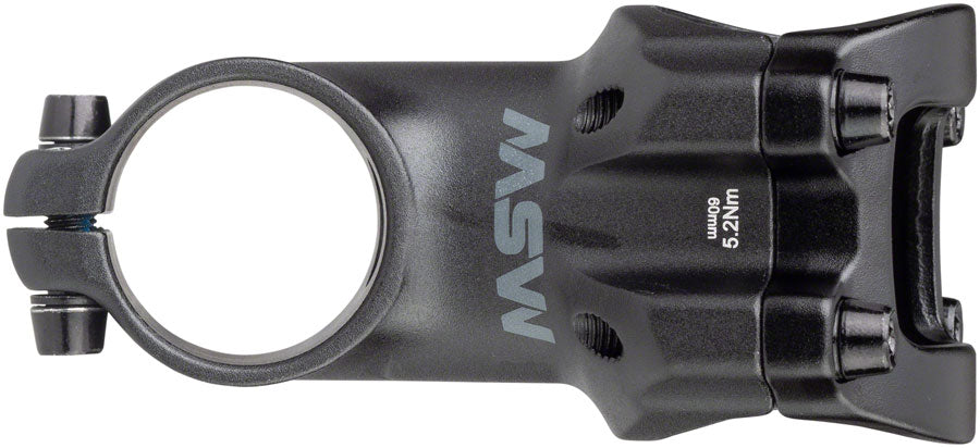 MSW 17 Stem - 60mm 31.8 Clamp +/-17 1 1/8" Aluminum Black Stems MSW   