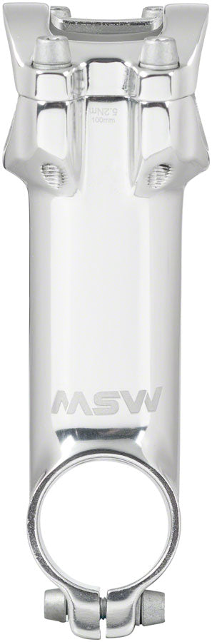 MSW 17 Stem - 100mm 31.8 Clamp +/-17 1 1/8" Aluminum Silver Stems MSW   