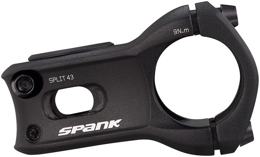 Spank Split Stem - 43mm 31.8 Clamp +/-0 1 1/8" Aluminum Black Stems Spank   