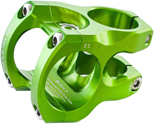 Industry Nine A35 Stem - 32mm 35 Clamp +/-9 1 1/8" Aluminum Lime Stems Industry Nine   