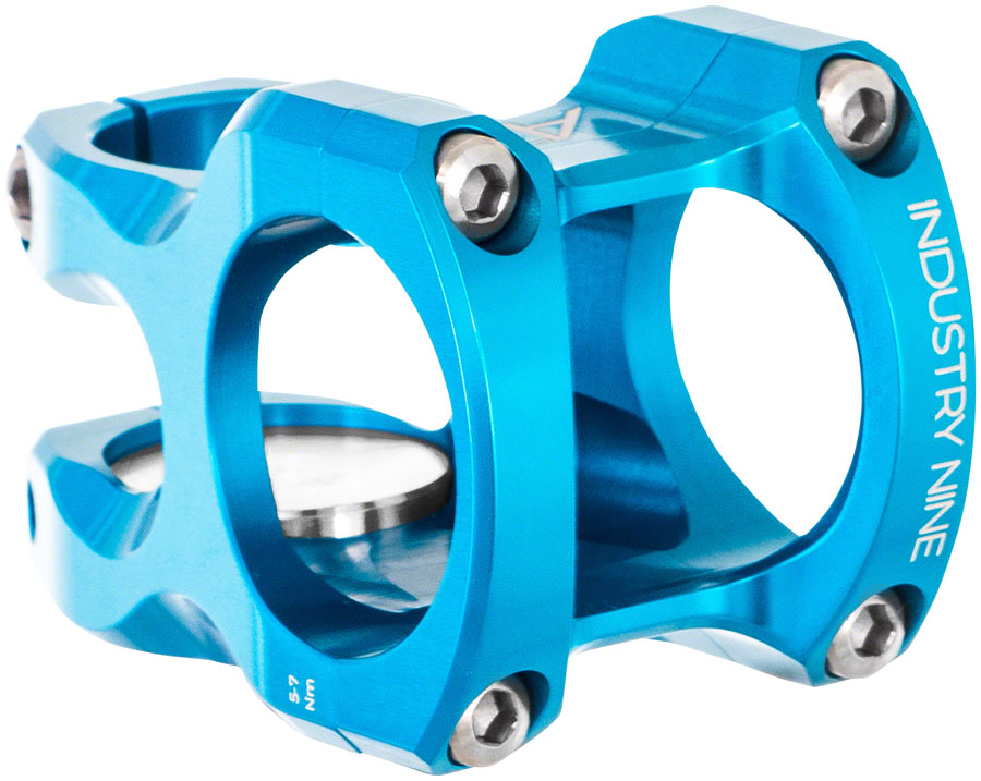 Industry Nine A318 Stem - 50mm 31.8mm Clamp +/-4.4 1 1/8" Aluminum Turquoise Stems Industry Nine   