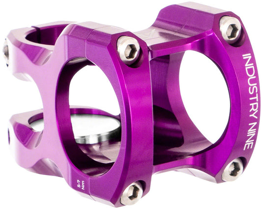 Industry Nine A35 Stem - 40mm 35 Clamp +/-8 1 1/8" Aluminum Purple Stems Industry Nine   