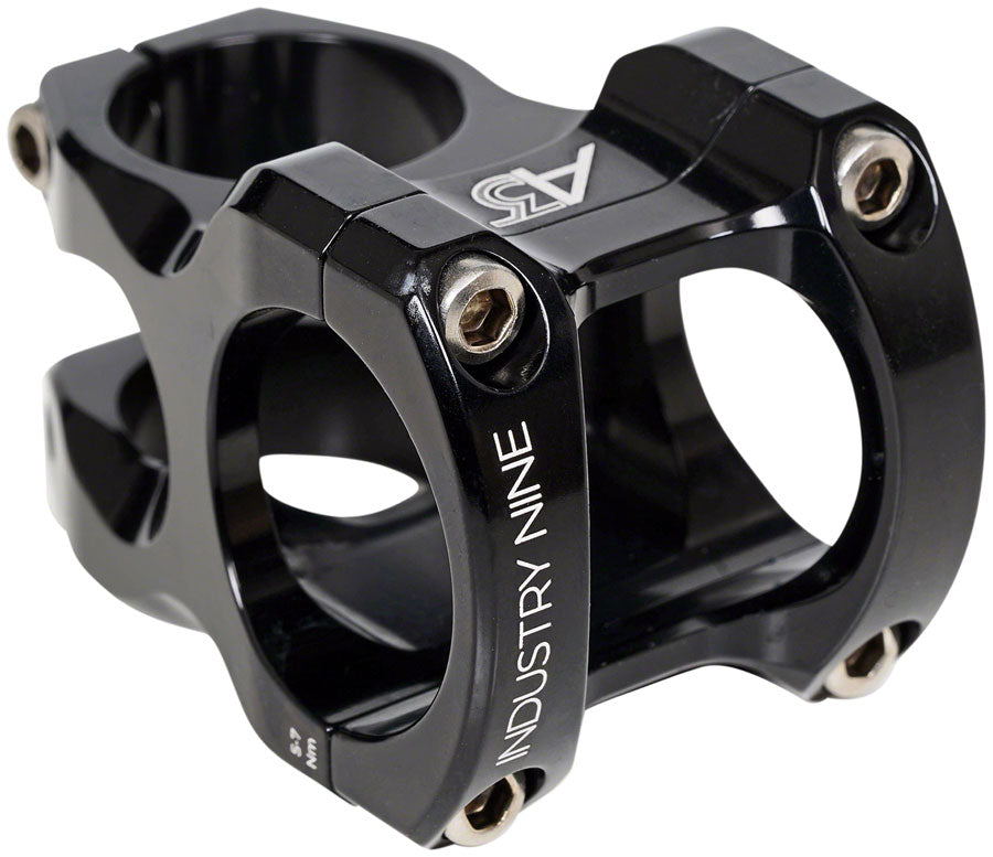 Industry Nine A318 Stem - 50mm 31.8mm Clamp +/-4.4 1 1/8" Aluminum Black Stems Industry Nine   