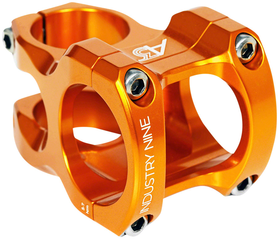 Industry Nine A318 Stem - 40mm 31.8mm Clamp +/-4.4 1 1/8" Aluminum Orange Stems Industry Nine   