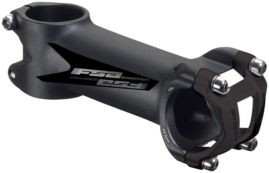 Full Speed Ahead Gossamer Stem - 90mm 31.8 Clamp +/-6 1 1/8" Alloy Black Stems FSA   