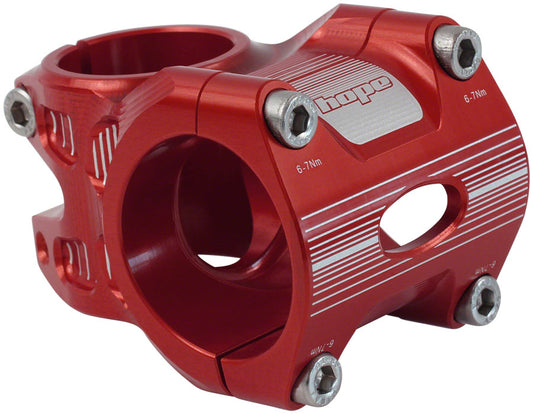 Hope AM/Freeride Stem - 35mm 35 Clamp +/-0 1 1/8" Aluminum Red Stems Hope   