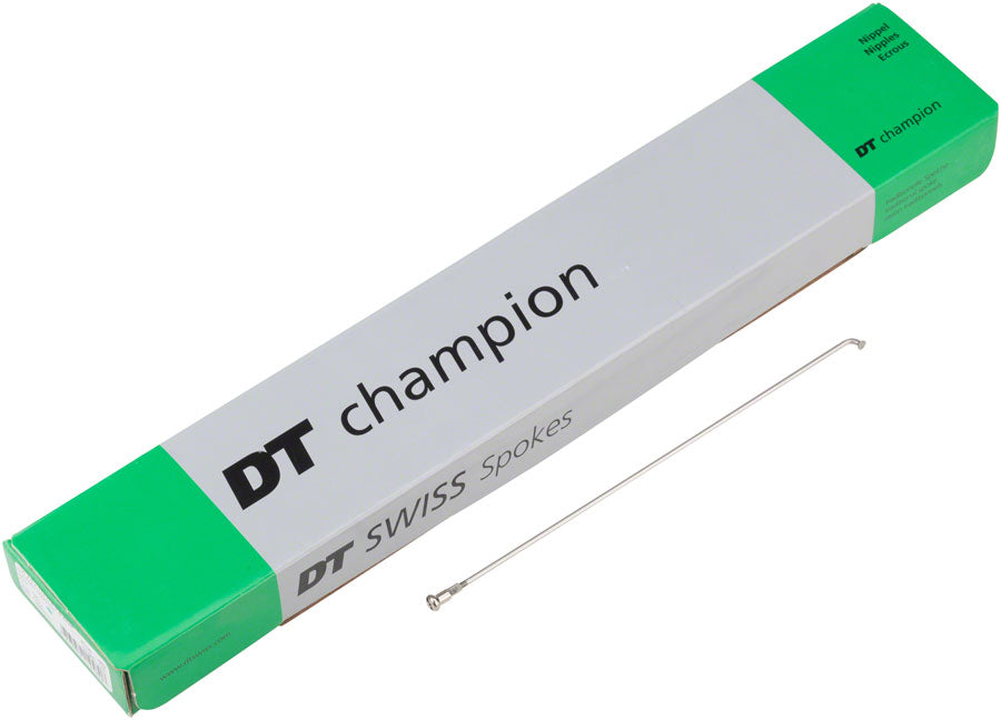 DT Swiss Champion Spoke: 2.0mm 280mm J-bend Silver Box of 100 Spoke Bulk DT Swiss   