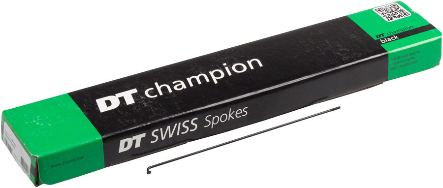 DT Swiss Champion Spoke: 2.0mm 187mm J-bend Black Box of 100 Spoke Bulk DT Swiss   