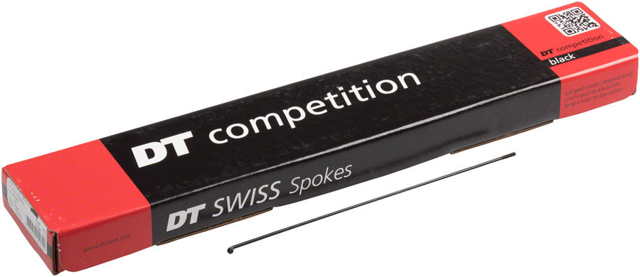 DT Swiss Competition Spoke: 2.0/1.8/2.0mm 185mm J-bend Black Box of 100 Spoke Bulk DT Swiss   