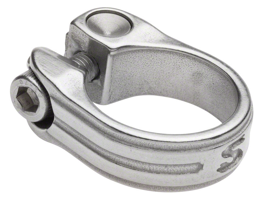 Surly New Stainless Seatpost Clamp 30.0mm Silver Seatpost Parts and Accessories Surly   