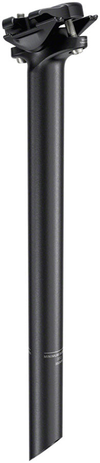Zipp Service Course Seatpost - 31.6mm Diameter 350mm Length Zero Offset Bead Blast BLK B2 Seatpost Zipp Speed Weaponry   