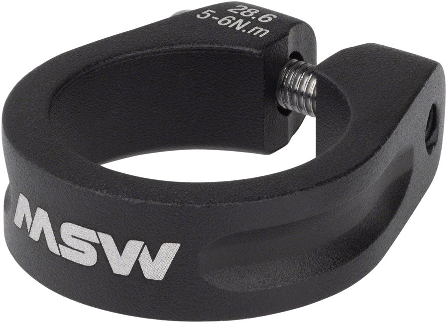 MSW Seatpost Clamp - 28.6mm Black Seatpost Parts and Accessories MSW   