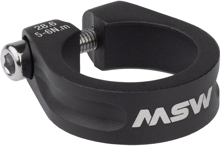 MSW Seatpost Clamp - 28.6mm Black Seatpost Parts and Accessories MSW   