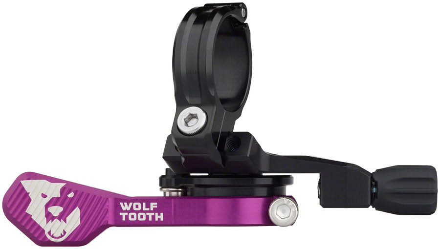 Wolf Tooth ReMote Pro Dropper Post Lever - 22.2mm Clamp Purple Dropper Seatpost Remote Wolf Tooth   