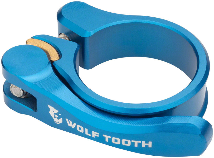 Wolf Tooth Components Quick Release Seatpost Clamp - 31.8mm Blue Seatpost Parts and Accessories Wolf Tooth   
