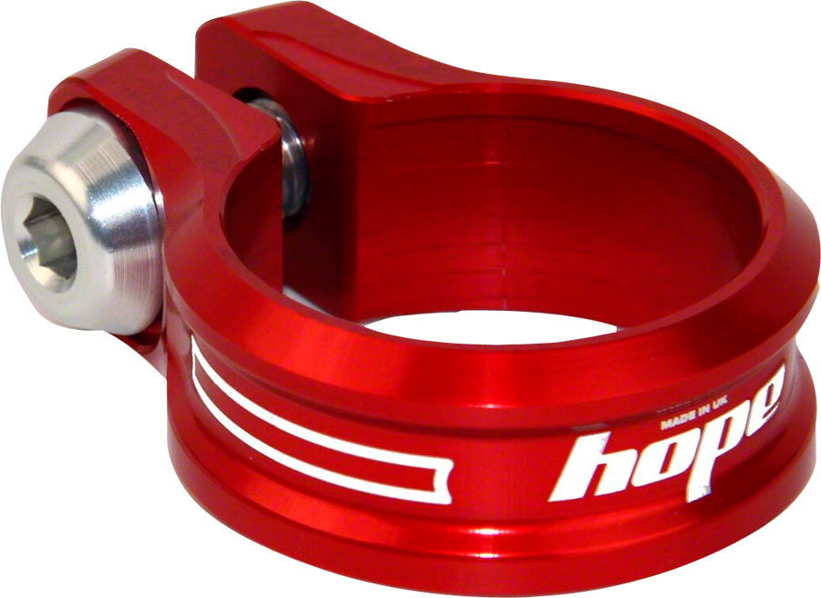 Hope Bolt Seat Clamp 31.8mm Red Seatpost Parts and Accessories Hope   