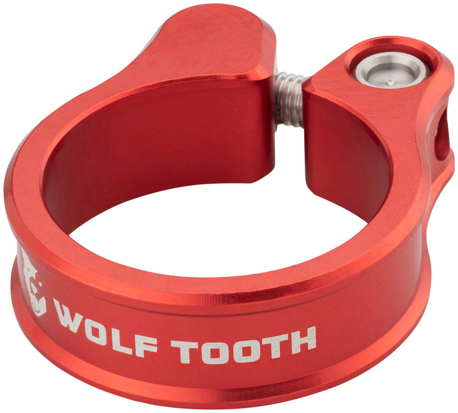Wolf Tooth Seatpost Clamp - 28.6mm Red Seatpost Parts and Accessories Wolf Tooth   