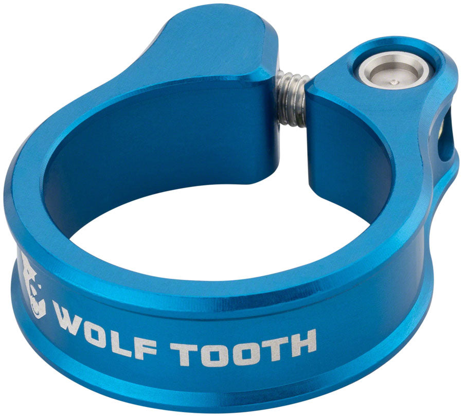 Wolf Tooth Seatpost Clamp - 28.6mm Blue Seatpost Parts and Accessories Wolf Tooth   