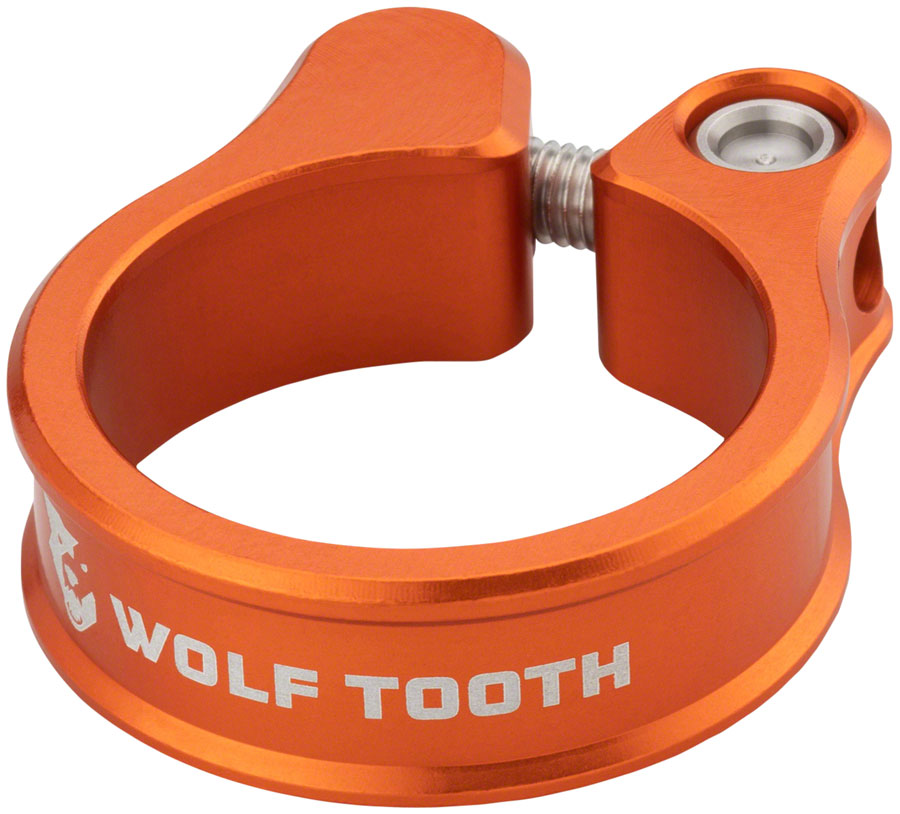 Wolf Tooth Seatpost Clamp - 28.6mm Orange Seatpost Parts and Accessories Wolf Tooth   