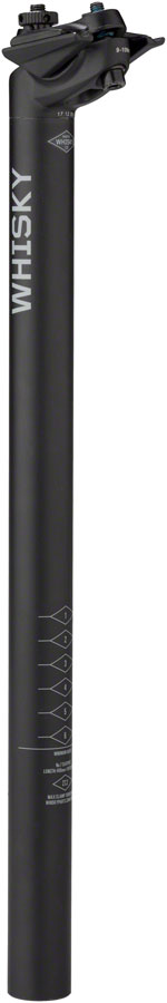 WHISKY No.7 Alloy Seatpost - 27.2 x 400mm 18mm Offset Matte Black Seatpost Whisky Parts Co.   