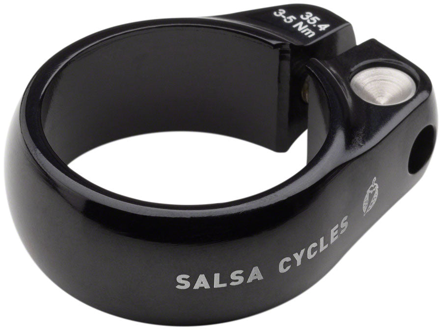 Salsa Lip-Lock Seat Collar 35.4mm Black Seatpost Parts and Accessories Salsa   