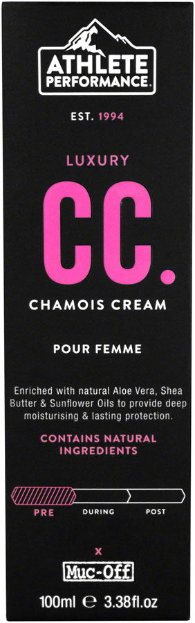 Athlete Performance by Muc-Off Womens Luxury CC Chamois Cream: 100ml Tube Anti Chafe Muc-Off   