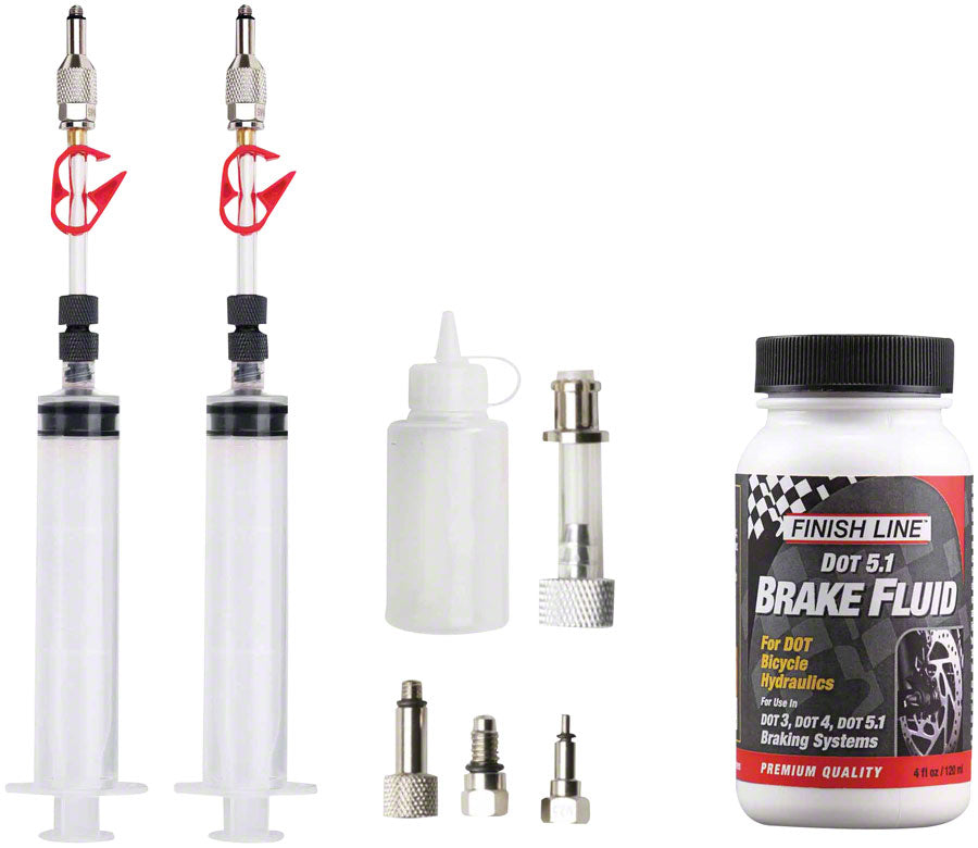 Jagwire Pro DOT Bleed Kit Finish Line DOT 5.1 Fluid - For Avid Hayes Formula Hope Disc Brakes Brake Tools Jagwire   
