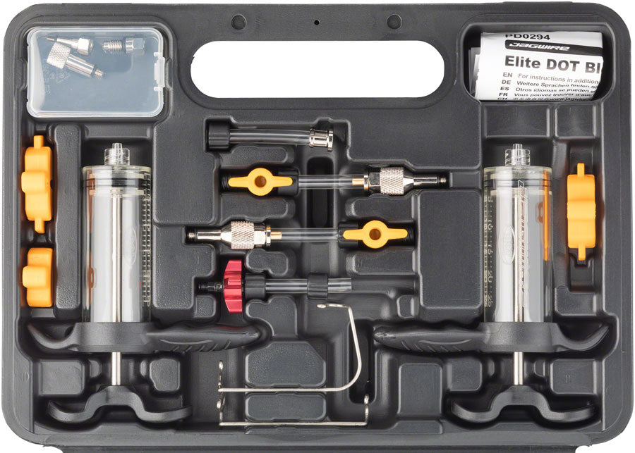 Jagwire Elite DOT Bleed Kit includes SRAM Avid Formula Hayes Hope Adapters Brake Tools Jagwire   