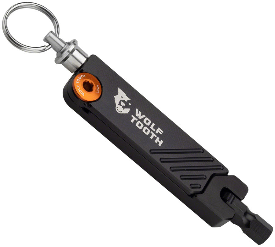 Wolf Tooth 6-Bit Hex Wrench Multi-Tool with Keyring - Black Multi Tools Wolf Tooth   