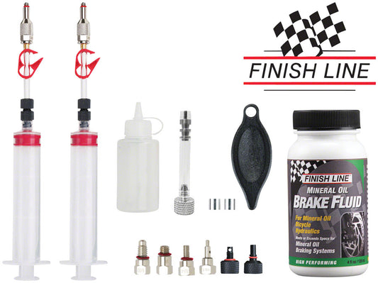 Jagwire Pro Mineral Oil Bleed Kit - Shimano Magura Tektro TRP Hayes Adapters Included Brake Tools Jagwire   