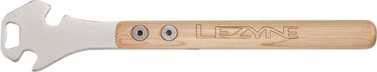 Lezyne Classic Pedal Rod Pedal Wrench Bottle Opener 14.2inches varnished wWood handle Pedal Tools Lezyne   
