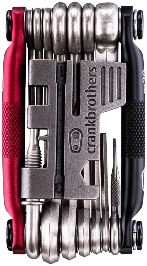 Crank Brothers Multi 20 Tool - Matte Black/Red Multi Tools Crank Brothers   