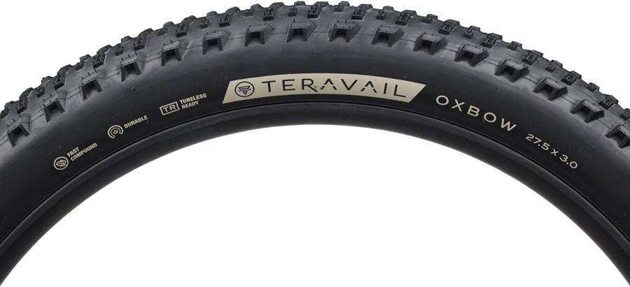 Teravail Oxbow Tire - 27.5 x 3 Tubeless Folding Black Durable Fast Compound Tires Teravail   
