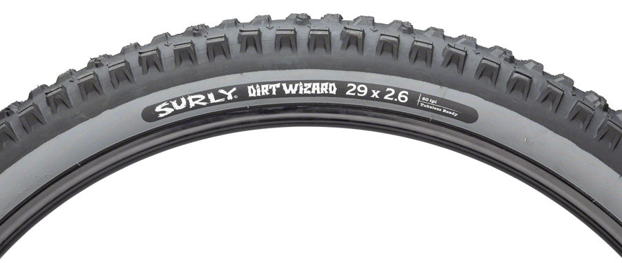Surly Dirt Wizard Tire - 29 x 2.6 Tubeless Folding Black/Slate 60 tpi Tires Surly   