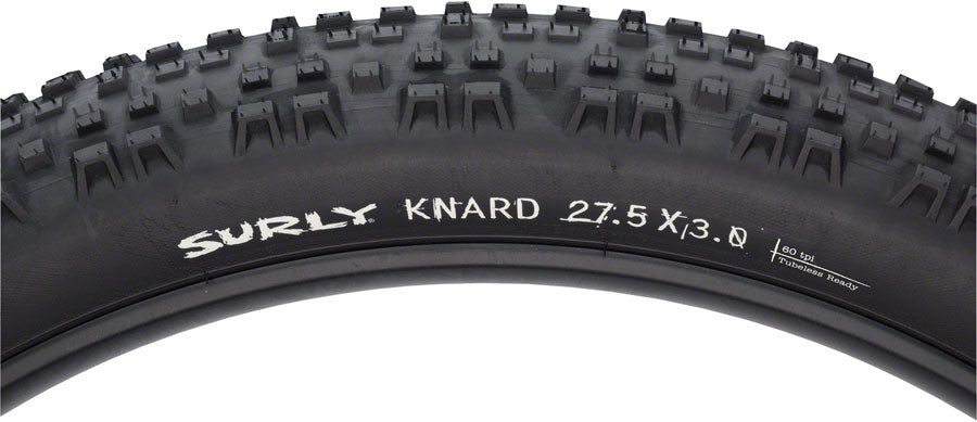 Surly Knard Tire - 27.5 x 3 Tubeless Folding Black 60tpi Tires Surly   