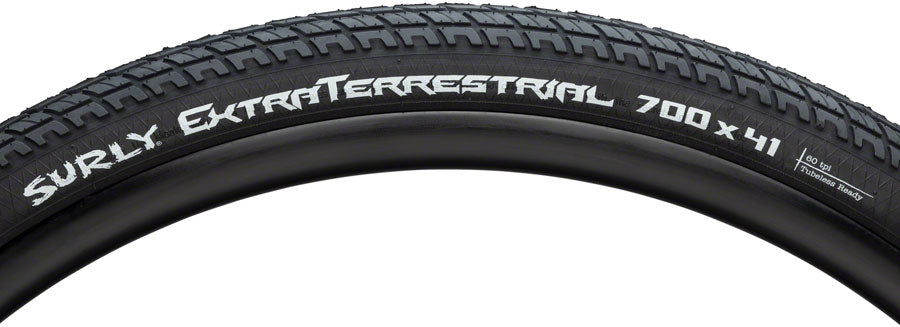 Surly ExtraTerrestrial Tire - 700 x 41 Tubeless Folding Black 60tpi Tires Surly   