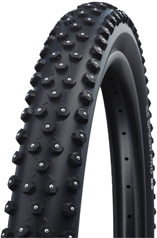 Schwalbe Ice Spiker Pro Tire - 27.5 x 2.6 Tubeless Folding BLK Performance RaceGuard Double Defense 344 Aluminum Studs Tires Schwalbe   