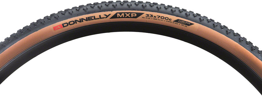 Donnelly Sports MXP Tire - 700 x 33 Tubeless Folding Black/Tan Tires Donnelly Sports   