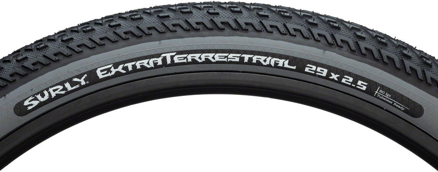 Surly ExtraTerrestrial Tire - 29 x 2.5 Tubeless Folding Black/Slate 60tpi Tires Surly   